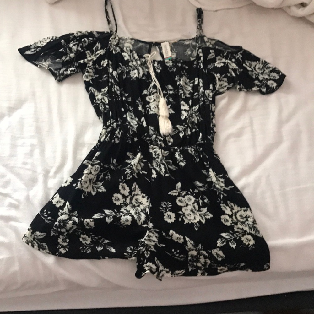 Black and white romper